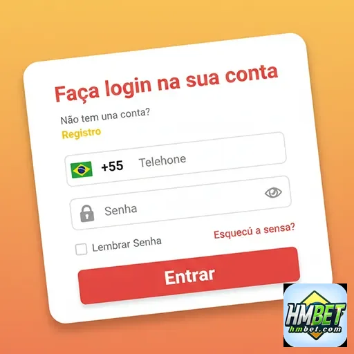 Tela de login com cadeado na entrada segura no hmbet